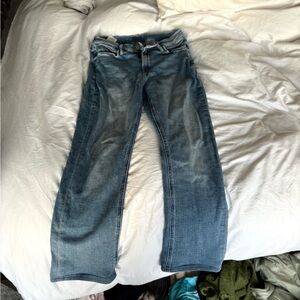 MOTHER Classic Blue Straight Leg Jeans